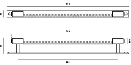 Мебельная ручка-скоба Buster + Punch PULL BAR PLATE 400 мм сталь