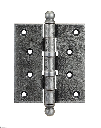 136FA403 Петля дверная универсальная с колпачком Aldeghi PREMIUM 102x76x3 античное серебро