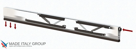 Автоматический порог врезной для межкомнатных дверей Comaglio 420 / 930-730 мм, регулировка 1 уровень