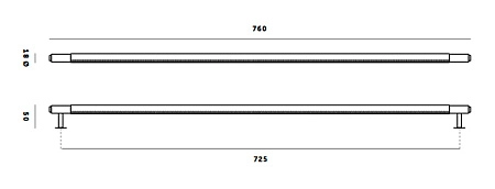Мебельная ручка-скоба Buster + Punch CLOSET BAR 760 мм затемненная бронза