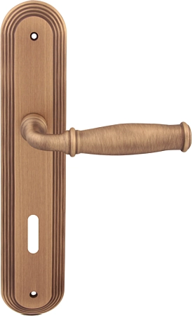 Дверные ручки на планке Melodia 266 Isabel Cab на пластине Demetra Матовая бронза