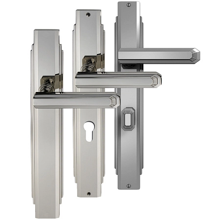 Ручка дверная Enrico Cassina Marianne C17810 на планке Pass никель полированный