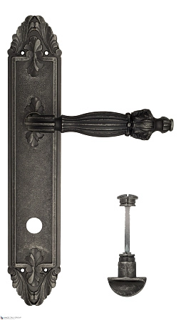 Дверные ручки Venezia OLIMPO WC-2 на планке PL90 античное серебро