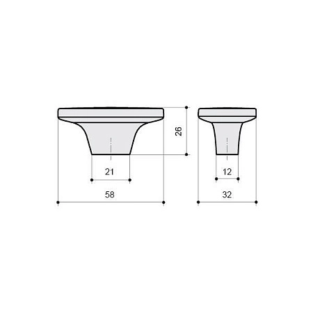 24177Z05800.25 Ручка-кнопка мебельная, серебро старое