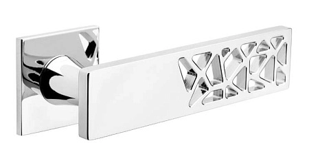 Дверная ручка DND Arete, на квадратной розетке, хром полированный