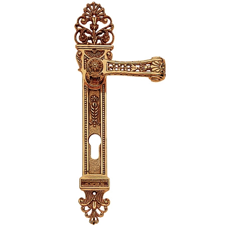 Ручка дверная Enrico Cassina Giuseppina C12512 на планке Cyll золото 24K