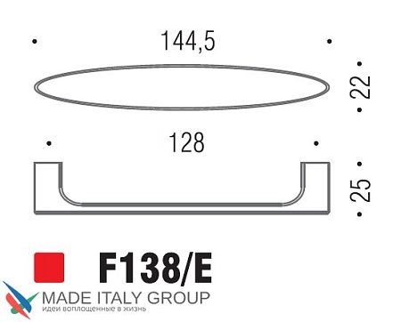 Мебельная ручка-скоба Colombo Formae F138E-NM матовый черный 128 мм