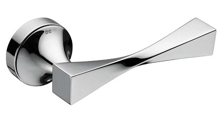 Дверная ручка DND Twist, на круглой розетке, хром полированный