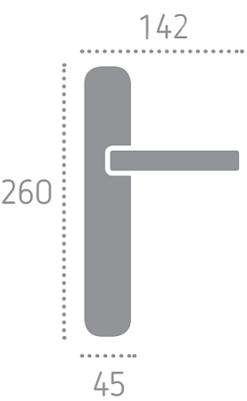 Дверные ручки на планке Melodia 266/230 Wc Isabel Полированный хром
