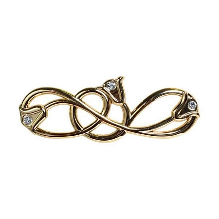 WMN.672X.096.MKRGP Ручка-скоба мебельная 96 мм, золото глянец / горный хрусталь