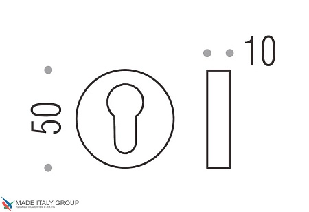 Накладки под цилиндр COLOMBO CD43GB-GM матовый графит (2 шт)