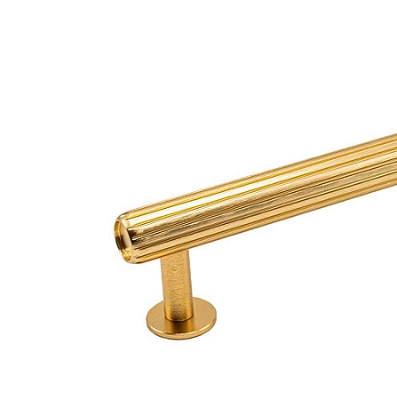 Мебельная ручка скоба рейлинг длинная Viefe RILLE м/о 480 мм L= 510 мм золото матовое