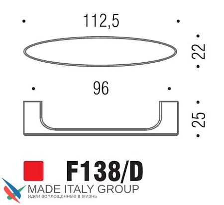 Мебельная ручка-скоба Colombo Formae F138D-NM матовый черный 96 мм