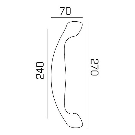 Дверная ручка-скоба Linea Cali Delfino 955 240 mm хром / матовый хром (CM)