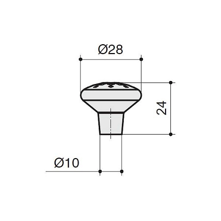 8842/831 Ручка-кнопка мебельная, бронза античная