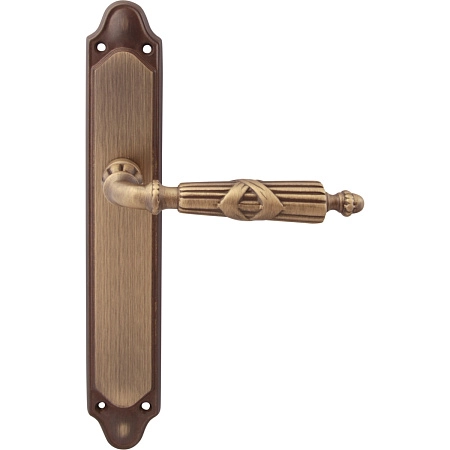 Дверные ручки на планке Melodia 282/158 Pass Praga Матовая бронза