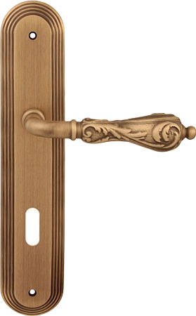 Дверные ручки на планке Melodia 229 Libra Cab на пластине Demetra Матовая бронза