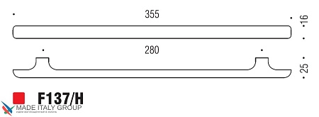 Мебельная ручка-скоба Colombo Formae F137H-NM матовый черный 280 мм