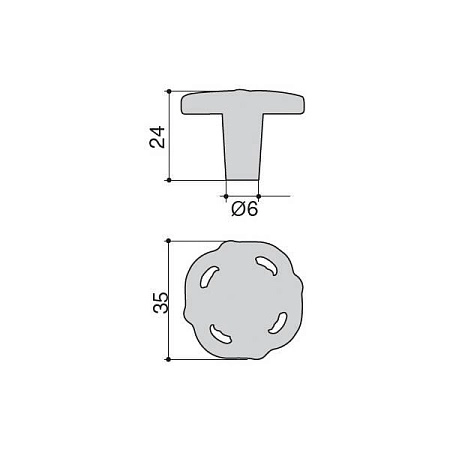 WPO.810Y.000.M001H Ручка-кнопка мебельная, медь Сиена с золотой патиной