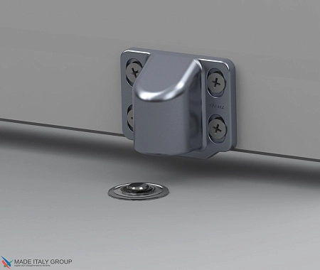 Дверной ограничитель (упор, стоппер) магнитный противопожарный автоматический накладной Fantom Fire HGT003 полированный хром