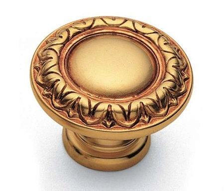 Мебельная ручка-кнопка Salice Paolo Raffaello золото французское 436 B