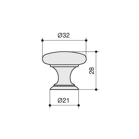 KB-M-3976-32-BC Ручка-кнопка мебельная, медь