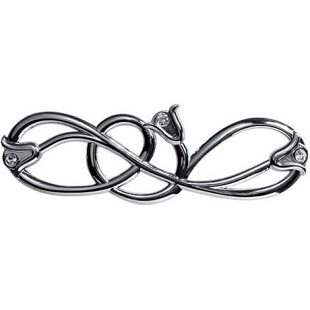 WMN.672X.128.MKR02 Ручка-скоба мебельная 128 мм, хром глянец / горный хрусталь