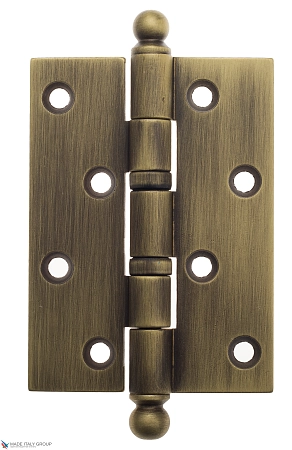 Дверная петля универсальная латунная с круглым колпачком Venezia CRS010 102x76x3 матовая бронза