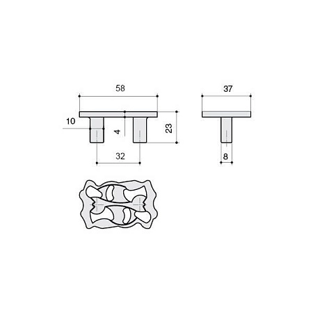 9.1356.0032.18 Ручка-кнопка мебельная 32 мм, серебро