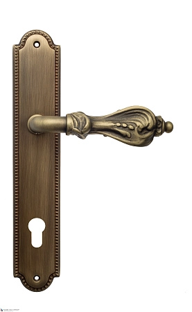 Дверные ручки Venezia FLORENCE CYL на планке PL98 матовая бронза