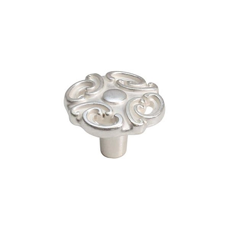 WPO.810Y.000.M00M5 Ручка-кнопка мебельная, серебро с белой патиной