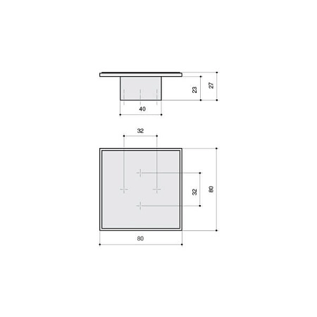 24108.D070 Ручка-кнопка мебельная 32-32 мм, золото