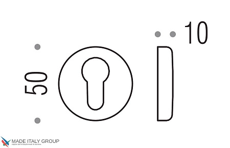 Накладки под цилиндр COLOMBO CD63GB-NM матовый черный (2 шт)