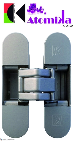 KUBICA K8000 ATOMIKA DXSX, CR.SAT петля скрытая универсальная МАТОВЫЙ ХРОМ (60 kg)