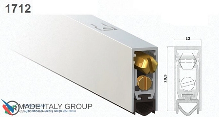 Автоматический порог врезной для межкомнатных дверей Comaglio 1712 / 800-700 мм, регулировка 2 уровня