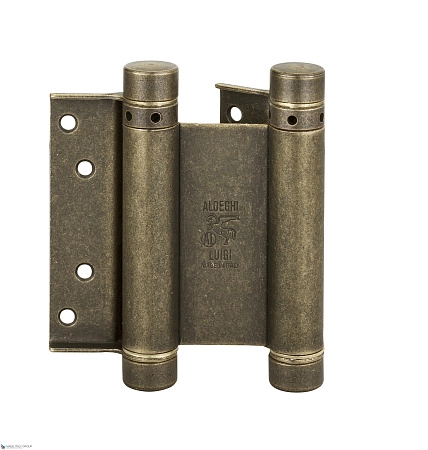 101OA150B Дверная петля пружинная амортизирующая + тормоз Aldeghi 148x42x50 мм античная бронза