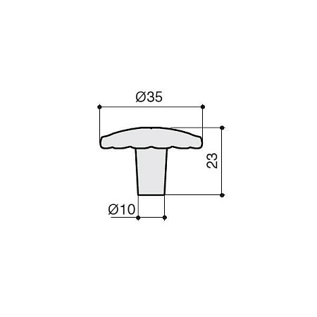 WPO.742Y.035.M00V2 Ручка-кнопка мебельная, медь Сиена