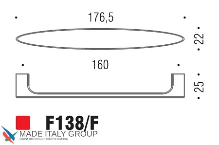 Мебельная ручка-скоба Colombo Formae F138F-NM матовый черный 160 мм