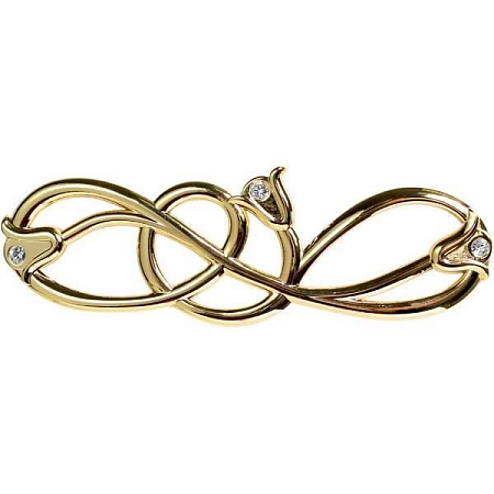 WMN.672X.128.MKRGP Ручка-скоба мебельная 128 мм, золото глянец / горный хрусталь