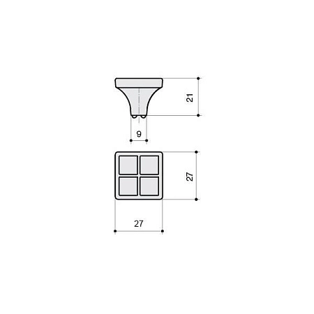 24299Z02700.32 Ручка-кнопка мебельная, никель глянец / перламутр