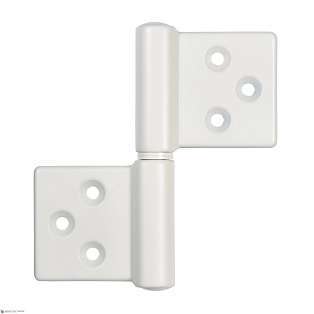 143BO032D_T Петля накладная без врезки Aldeghi 32x35 матовый белый ЛЕВАЯ