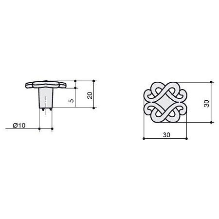 IA108Z03000.69 Ручка-кнопка мебельная, серебро лунное