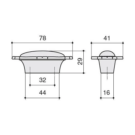 P40.X01.G4.ME8G Ручка-кнопка мебельная, старое серебро с блеском / керамика