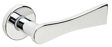 Дверная ручка DND Nice, на круглой розетке, хром