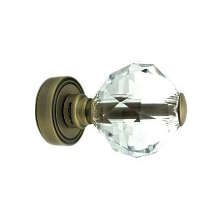 Дверная ручка-кноб Modda GALAXY матовая бронза - хрусталь