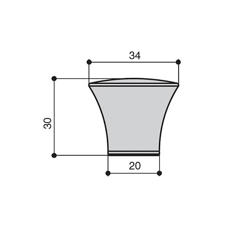 KB-M-3939-35-C Ручка-кнопка мебельная, хром глянец