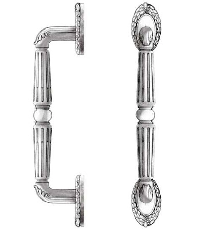 Мебельная ручка-скоба Salice Paolo Urbino серебро французское 1934/A al/pov