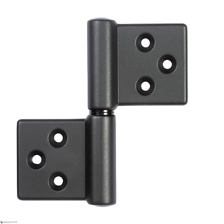 143NO032D_T Петля накладная без врезки Aldeghi 32x35 матовый черный ЛЕВАЯ