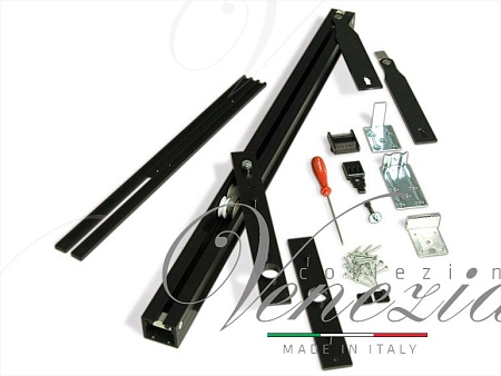 Трэк для рото механизма Ergon, комплект для двери LP=89 Black T.E.