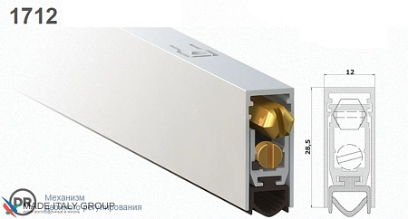 Автоматический порог врезной для межкомнатных дверей Comaglio 1712 / 800-700 мм, регулировка 2 уровня
